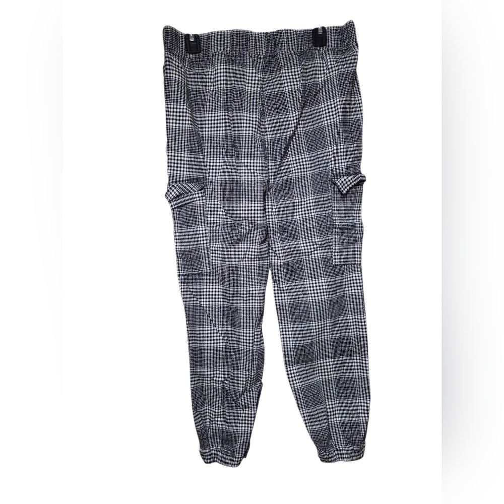 Tinseltown Plaid Cargo Jogger Pants SIZE Juniors MED